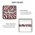 thumbnail image 6 of Leather Tissue Box Cover Square - Tiger zebra stripes print pink Waterproof Tissue Box Holder Paper Case Organizer Dispenser for Modern Home Office Room Home Bathroom Decor, 6 of 7