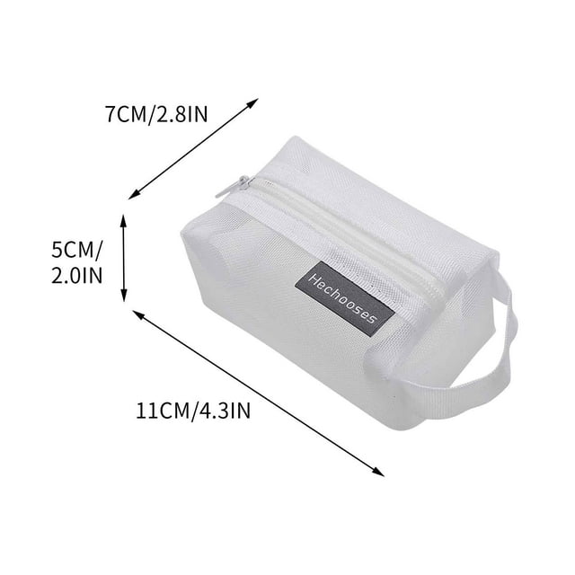 Large Pencil Case Nylon Storage Bag With Transparent Window For Students School Supplies Stationery