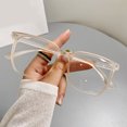 thumbnail image 3 of LYMAYTER Blue Light Blocking Glasses Unisex Large Frame Clear View Strong Hinge Transparent with Brim Eye Protection Clear Bluelight, 3 of 6