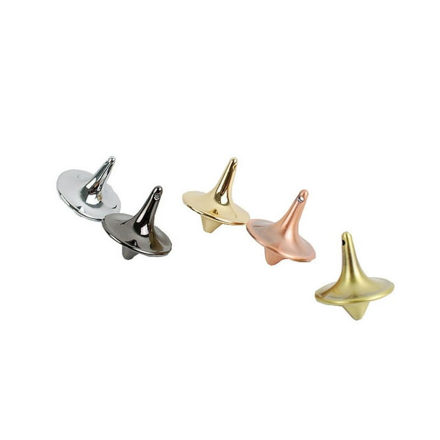 Peonza de metal de acero inoxidable de 5 piezas, juguete de descompresión EDC bien diseñado, balanceo suave y perfectamente equilibrado, ayuda a reducir el estrés y la ansiedad