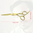 thumbnail image 4 of Unique Bargains Vocoste Professional Hair Cutting Shears 6.5 Inch Hair Scissors Stainless Steel Razor Edge Barber Scissors Gold Tone, 4 of 7