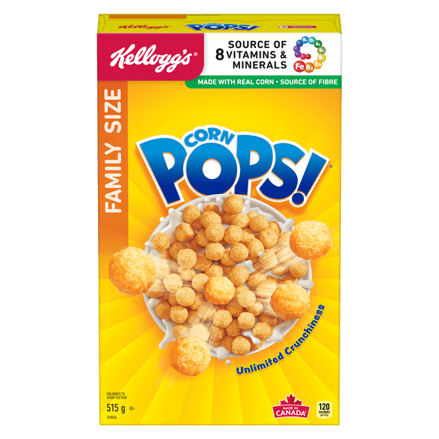 Céréales Kellogg's Corn Pops, format familial, 515 g