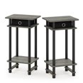 thumbnail image 4 of Furinno Table d'Appoint Haute Turn-N-Tube, Chêne Gris Français/noir/noir, 4 of 4
