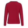 thumbnail image 6 of JINMGG 2024 Fall Winter Plus Size Sweaters for Women Clearance,Fashion Women Winter Solid Long Sleeve Pullove V-Neck Casual Sweater Tops, 6 of 8