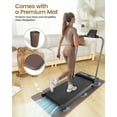 thumbnail image 3 of Walking Pad with Handle Bar, 2 in 1 6.2MPH Under Desk Treadmills with Gym Mat, 2.5 HP Folding Treadmill with Remote & Touch Control for Home Office, 265 LBS Capability, 3 of 7