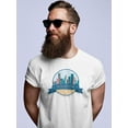 thumbnail image 2 of Skyline Badge Houston City Men White T-Shirt, Male Medium, 2 of 4