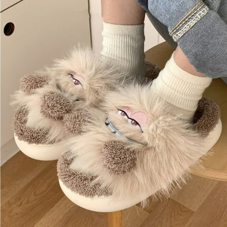 

Weloille Soft Cute Cute Quirky Elfs Cotton Slippers Plush Shoes Women s Winter Home Indoor Warm Thick-soled Cotton Slippers Non-slip Warm Thick-soled Plush Shoes