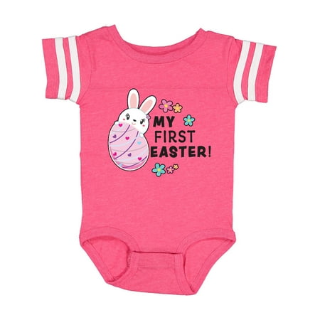 

Inktastic My First Easter with Bunny Behind Egg Gift Baby Girl Bodysuit