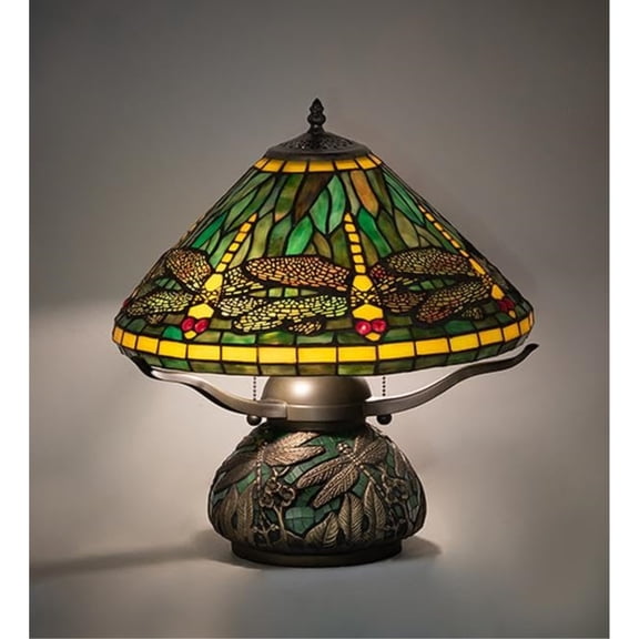16" High Tiffany Dragonfly Table Lamp