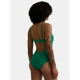 thumbnail image 3 of Time and Tru Women’s and Women’s Plus Eyelet Embroidered V Wire One Piece Swimsuit, Sizes XS-3X, 3 of 5