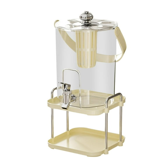FashionCha Beverage Dispenser Cold Brew Pot Bucket Barrel for Iced Juice Fruit Tea Lemonade White