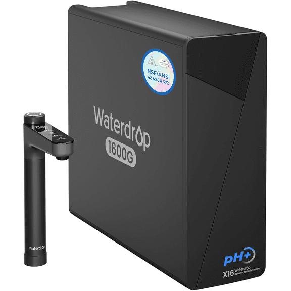 Restored Waterdrop X16 Reverse Osmosis System, Alkaline Mineral, 1600 GPD, UnderSink | NSF/ANSI 42 & 58 & 372 Certified, 11-Stage RO Filtration System, 3:1 Pure-to-Drain Ratio (Refurbished)