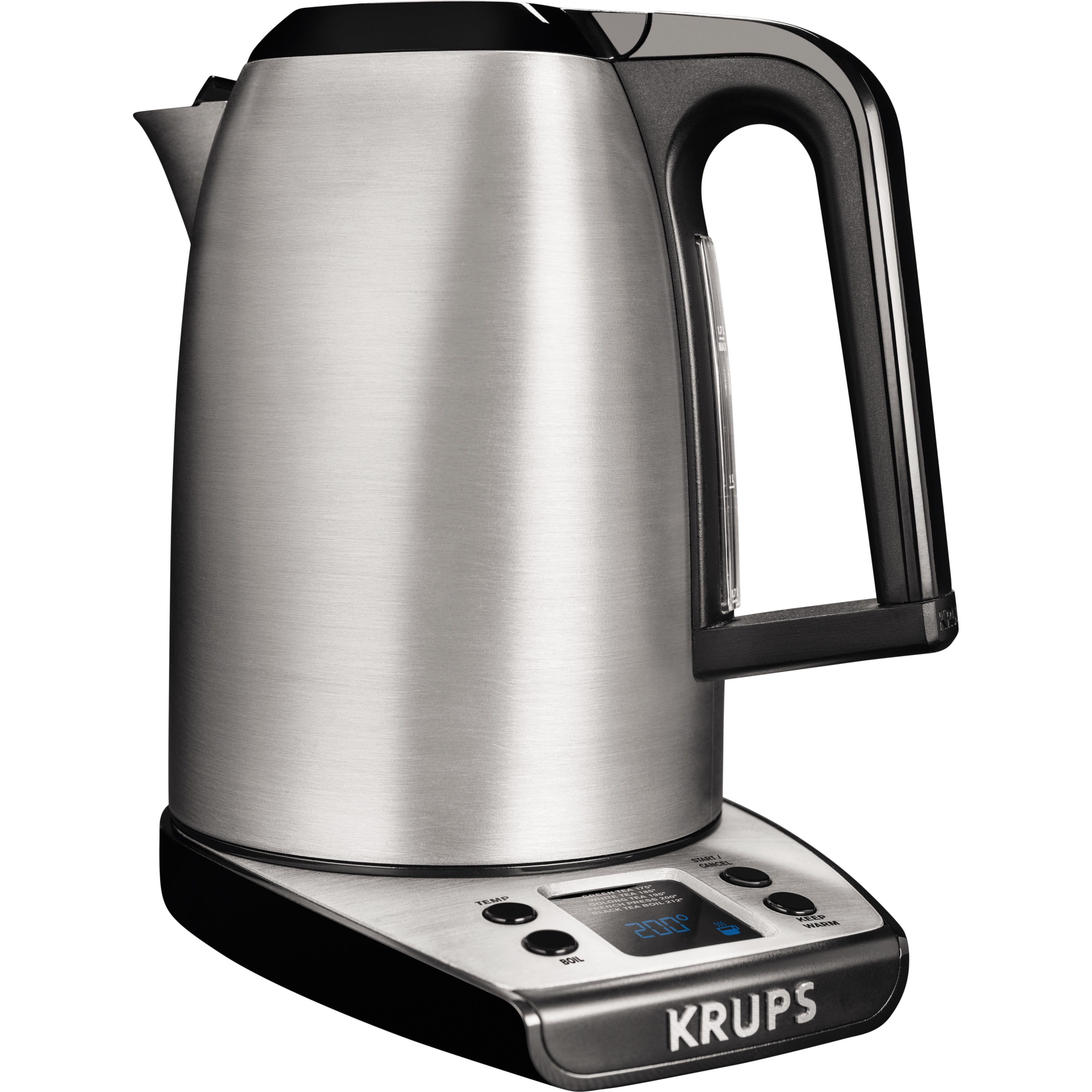 Silver KRUPS BW442D Control Line Electric Kettle with Auto Shut Off and Stainless steel Housing 1.7-Liter