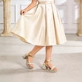 thumbnail image 2 of DREAM PAIRS Girls' Strappy Flat Sandals, Elegant T-Strap Summer Dress Shoes with Metallic Ball Accent, Comfortable Non-Slip Beach Sandals for Little/Big Kid, 2 of 6