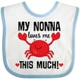 thumbnail image 3 of Inktastic Nonna Loves Me Grandson Boys or Girls Baby Bib, 3 of 4