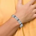 thumbnail image 6 of Stainless Steel Bracelet Contemporary Link, Other Men's 11 mm 8.75 in Chisel Polished with Dark Blue Ceramic and Cable Inlay Link, 6 of 6