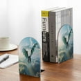 thumbnail image 5 of Naloa Cloud Sky Green Dragon 2 Pcs Bookend Large Capacity Office Book Ends for Home Office Library School Study Decoration, 5 of 8