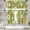 Flower Green, variant on Sunflower Kitchen Curtains Summer Bees Window Curtains Valance and Tier Set of 3, Watercolor Sunshine Rod Pocket Short Tier Curtain, Black Small Kitchen Decor 54" x 24"