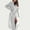 White, variant on Women's Plus Size Casual Long Sleeve Loose Fit Solid Wool Double Breasted Coat for Winter