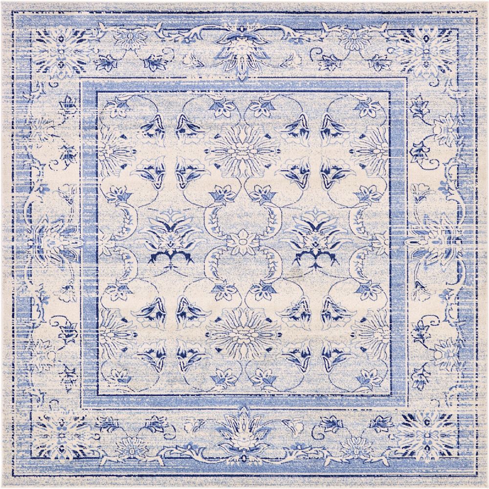 Traditional Soledad Collection Area Rug in Sky Color and ...