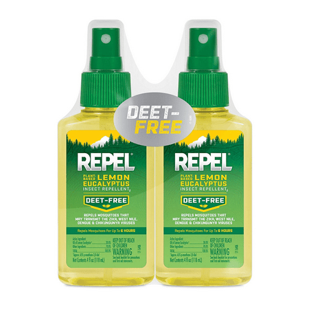 Repel Plant Based Lemon Eucalyptus Insect Repellent Spray  2 Pack  4 Ounce