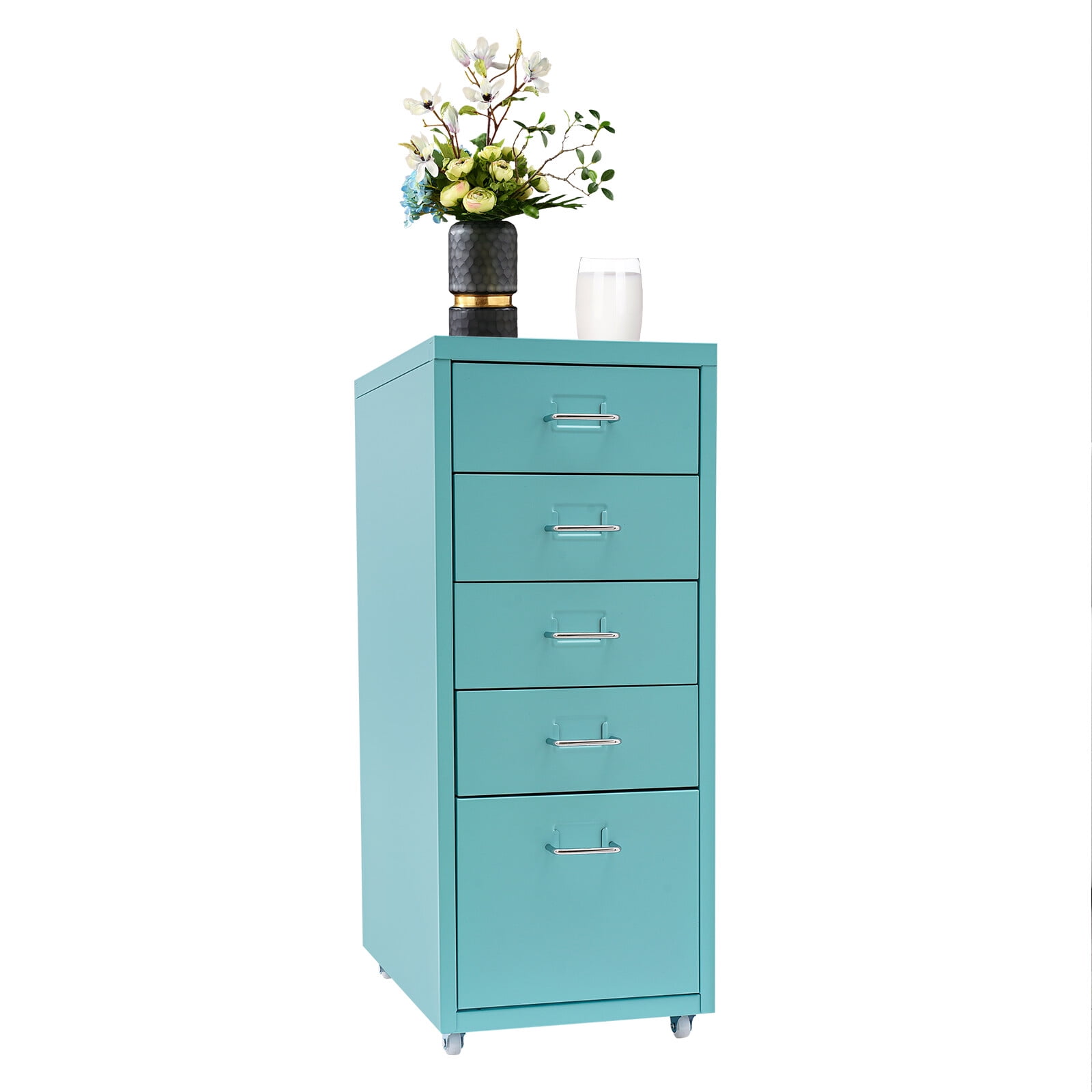 DENEST Metal File Storage Cabinet Storage Cabinet 5-Drawer Storage Cabinet with Wheels