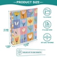 thumbnail image 3 of FORMRS 3 Ring Binder 1.5 inch with Pockets Set of 2 Clip Board 200 Sheets Capacity, Blue Flowers, 3 of 8