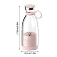 thumbnail image 3 of Tdoenbutw Clearance Portable Electric Fruit Juicing Cup Rechargeable Juicer Fruit And Vegetable Machine Pink, 3 of 7