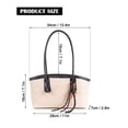 thumbnail image 3 of PULLIMORE Shoulder Bags for Women Y2k Hobo Tote Handbag Vintage Top Handle Bag PU Leather Satchel Purse with Cute Pendant, White, 3 of 8