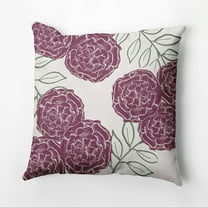 Simply Daisy 16" x 16" Mums the Word Floral Outdoor Pillow, Off-White|Ivory (1 count)