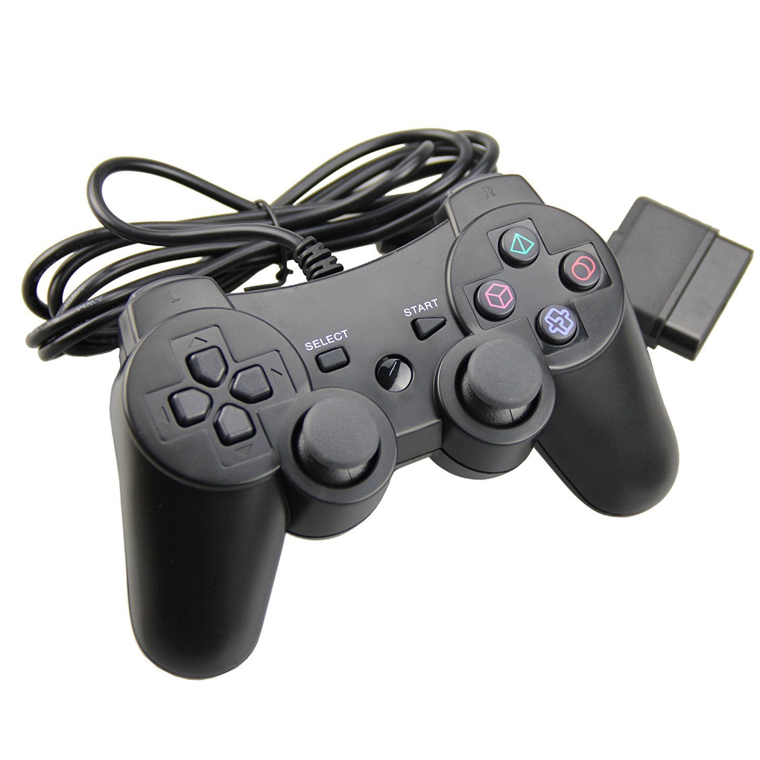 PS2) Wired Controller for Sony PlayStation 2 - Black Walmart.com