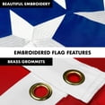 thumbnail image 4 of G128 Combo Pack: 5 Ft Tangle Free Aluminum Spinning Flagpole (Black) & Tennessee TN State Flag 2.5x4 Ft, ToughWeave Series Embroidered 300D Polyester | Pole with Flag Included, 4 of 9