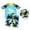 A-7135Light Blue, variant on MEZZALL Boys Swimwear Sets Long Sleeve Cartoon Print Swimsuits For Toddler Kids Beach Swimming Outfits Summer Pool Party Tropical Vacation Beachwear Relaxed Fit / 4-5 Years