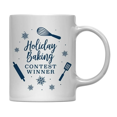 Andaz Press 11oz. Funny Christmas Coffee Mug Gag Gift, Holiday Baking Contest Winner,
