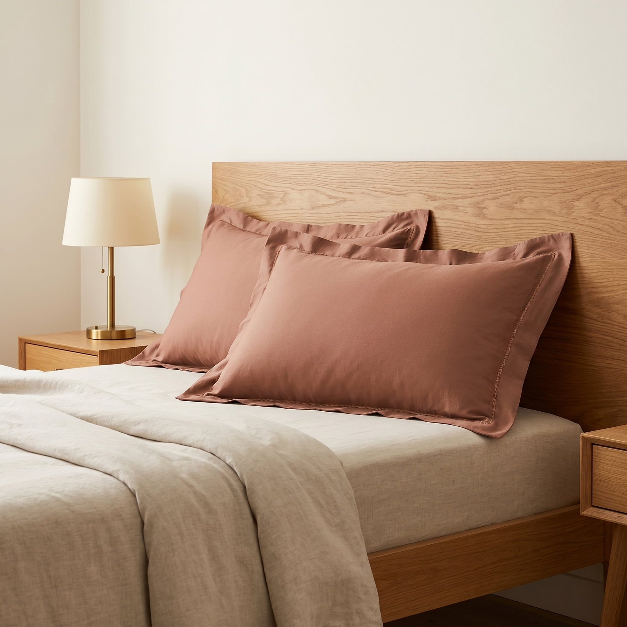 Unique Bargains 2 Pack Cotton Pillowcase Cooling Envelope Closure Bedding Queen Dark brown