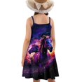 thumbnail image 2 of Uourmeti Girls Cute Sundress Highland Cattle Print Spaghetti Strap Dresses for Summer Sleeveless Beach Midi Tank Dress Casual Party Home Playwear 3-4t, 2 of 7