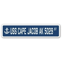 USS CAPE JACOB AK 5029 Street Sign us navy ship veteran sailor gift