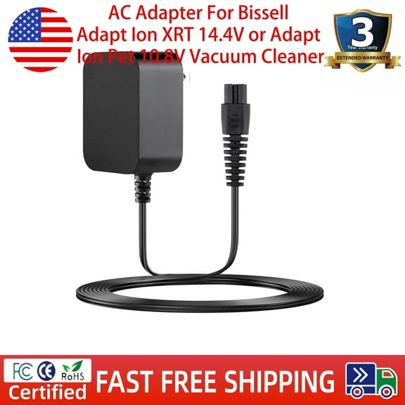 AC Adapter For Bissell Adapt Ion XRT 14.4V or Adapt Ion Pet 10.8V Vacuum Cleaner