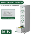 thumbnail image 5 of Hassch Rolling File Cabinet with Lock and 5 Drawers for Home Office, Metal Filing Cabinet with Lock for A4/Letter/Legal Size Files, Easy Assembly, White, 5 of 11