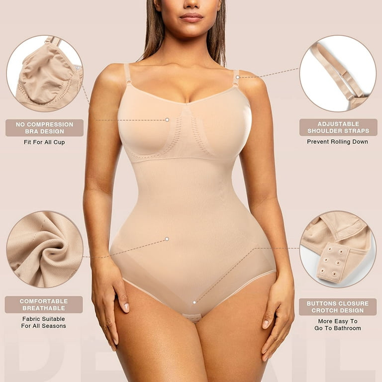 COMFREE Shapewear for Women Tummy Control Bodysuit Seamless Sculpting Full  Bust Body Shaper 
