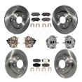 thumbnail image 1 of Transit Auto Front Rear Hub Bearings Assembly Disc Brake Rotors and Ceramic Pads Kit (10Pc) for Car 2017-2019 Kia Soul Naturally Aspirated - Left Right Side (Driver Passenger) KBB-126908, 1 of 11