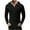 Black, variant on Men's Lightweight Button Waffle Hoodie Solid Color Casual Long Sleeve Athletic Pullover Sweatshirt Black