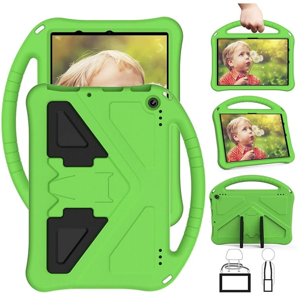 Funda para tablet Fire HD 10 para niños y niñas, funda para tablet Fire HD 10 de 11.ª generación 2021 de espuma EVA ligera a prueba de golpes con soporte, asa, soporte para bolígrafo, funda a prueba de niños para tablet Fire HD 10 Zhivalor CZDZ-ZC10-2