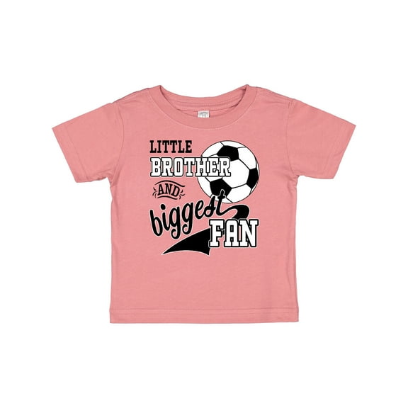 Inktastic Little Brother and Biggest Fan Soccer Player Boys Baby T-Shirt
