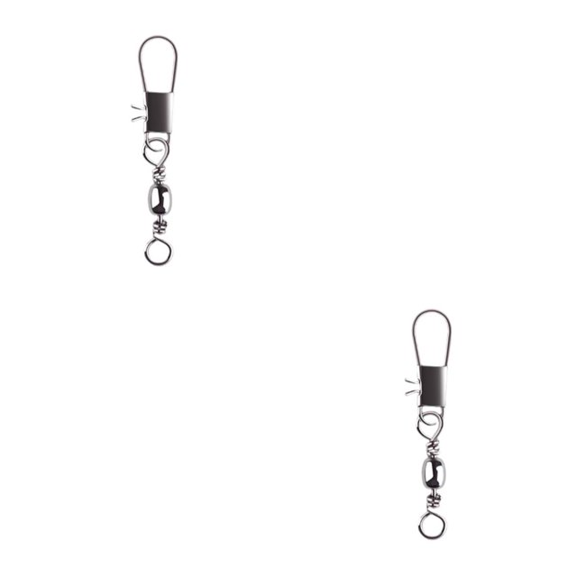 Maytalsory 50pcs Haute Résistance Cuivre Pêche Plomb Résistant à l'Usure Lignes Diapositives Crochet Tige Clip Connecteur Pêche Roulement Pivots 2Set