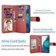 thumbnail image 2 of Galaxy S20 FE 5G Wallet Case, Galaxy S20 Fan Editon Cover, Njjex Luxury PU Leather 9 Card Slots Holder Carrying Folio Flip Cover [Detachable Magnetic Hard Case] & Kickstand & Hand Strap, 2 of 5