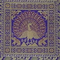 thumbnail image 4 of Stylo Culture Indian Christmas Brocade Purple And Gold Throw Pillow Covers 16x16 Jacquard Weave Banarasi Holiday Pillow Covers Dancing Peacock Floral 40x40 cm Decorative Cushion Covers (Set Of 2), 4 of 4