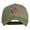 Olive, variant on US State New Jersey Violet Flower Embroidered Cap - Red OSFM