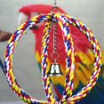 thumbnail image 3 of Bird Rope Swing, Colorful Perch Climbing Toy for Parrots Parakeet Cockatiel Cockatoo Conure, 3 of 5