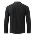 thumbnail image 5 of LIUJUNSHOP Men's Long Sleeve Casual Solid Holiday Cardigan Shirt Top Comfortable Stylish Versatile Black S, 5 of 5